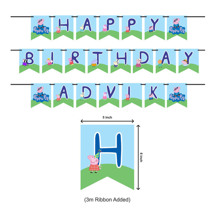 Peppa Pig Boy Theme Bunting