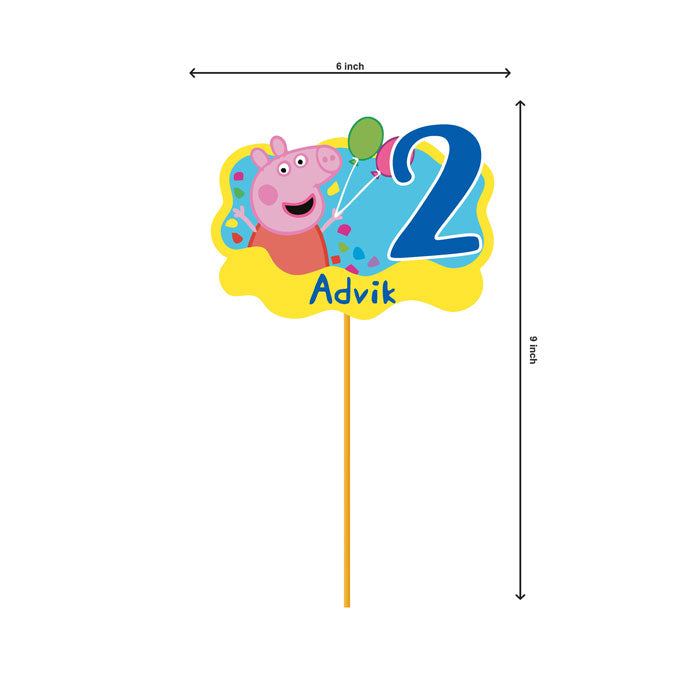 Peppa Pig Boy Theme Caketopper