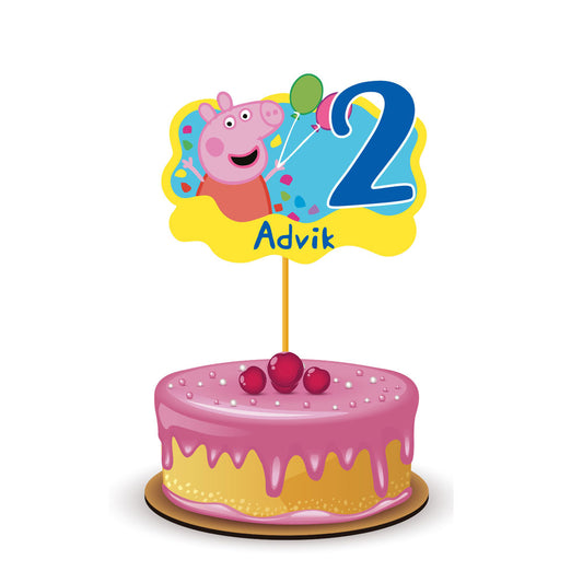 Peppa Pig Boy Theme Caketopper