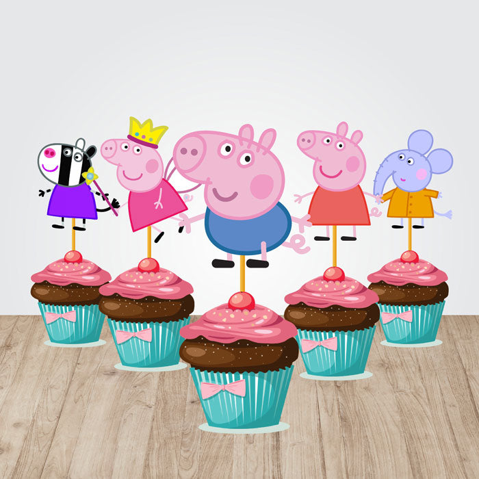 Peppa Pig Boy Theme Cupcake Topper