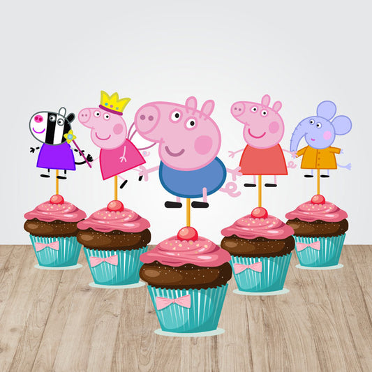 Peppa Pig Boy Theme Cupcake Topper