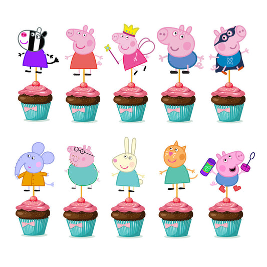 Peppa Pig Boy Theme Cupcake Topper