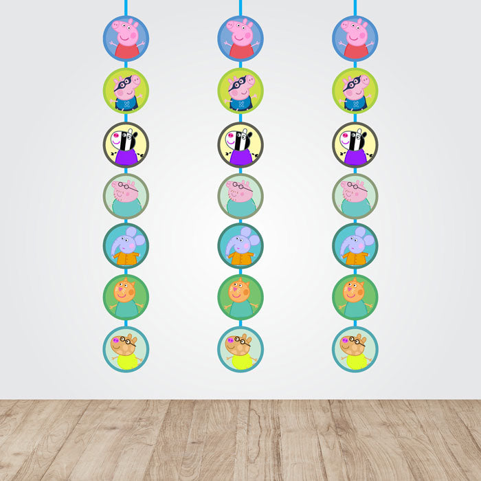 Peppa Pig Boy Theme Round Danglers