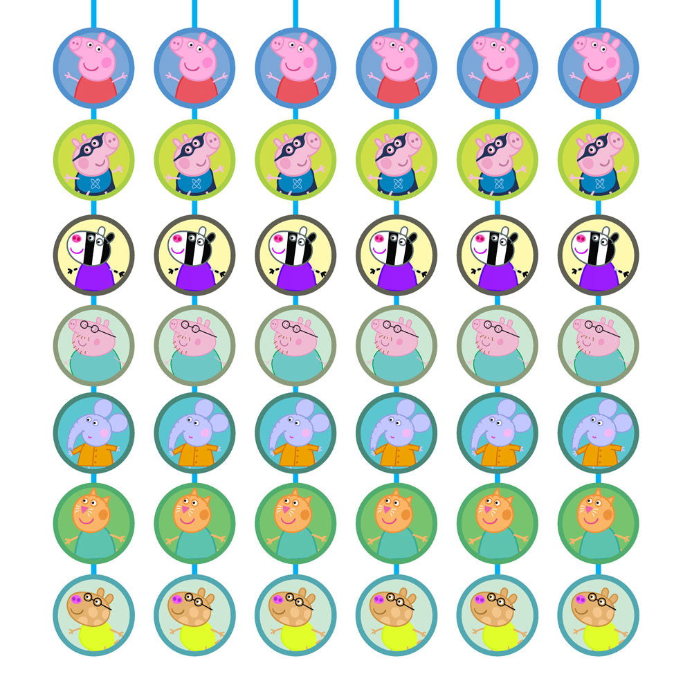 Peppa Pig Boy Theme Round Danglers