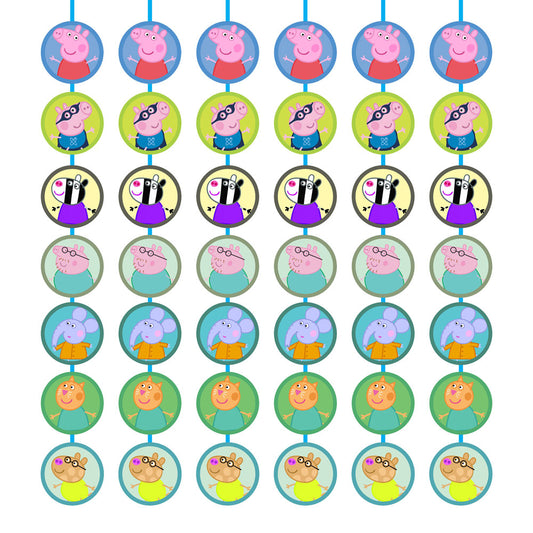 Peppa Pig Boy Theme Round Danglers