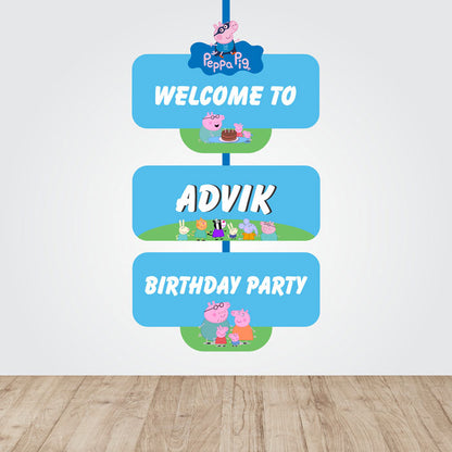 Peppa Pig Boy Theme Door Poster