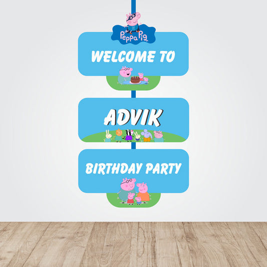 Peppa Pig Boy Theme Door Poster