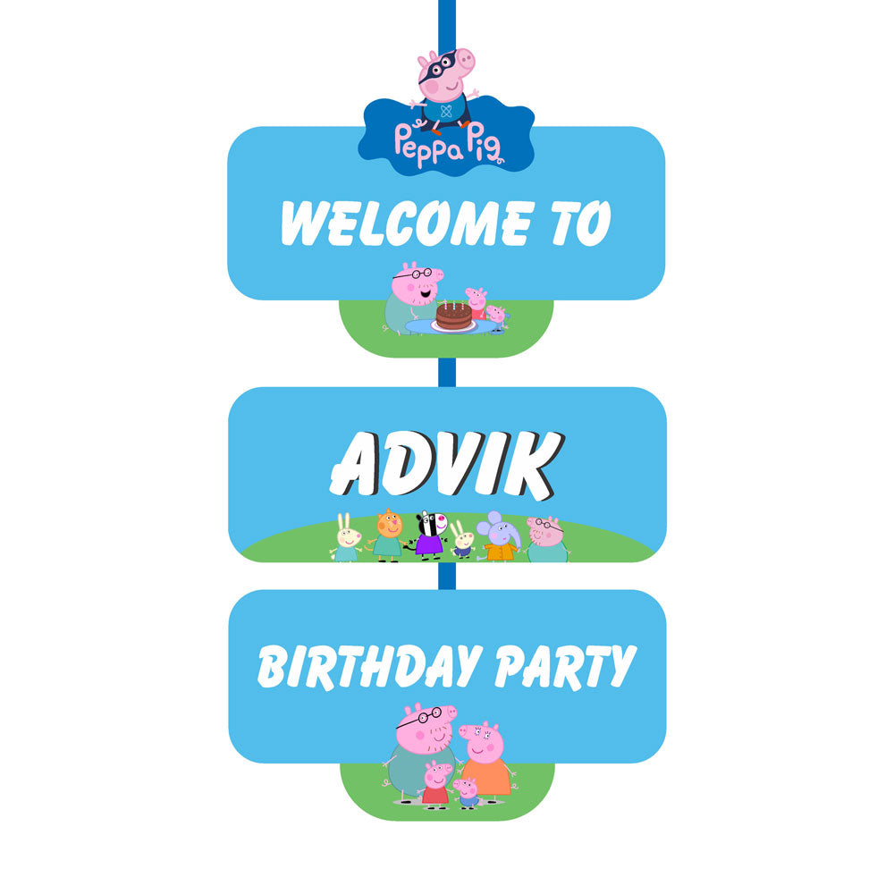 Peppa Pig Boy Theme Door Poster