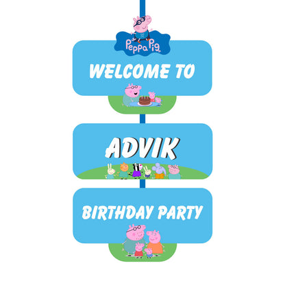 Peppa Pig Boy Theme Door Poster