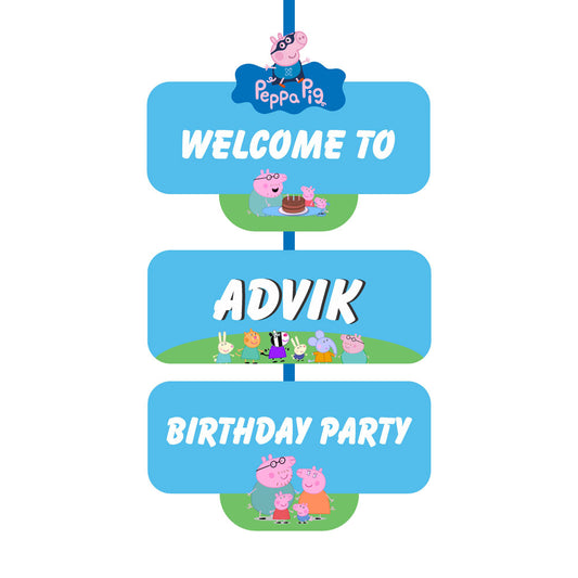 Peppa Pig Boy Theme Door Poster