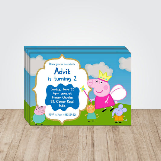 Peppa Pig Boy Theme Invite