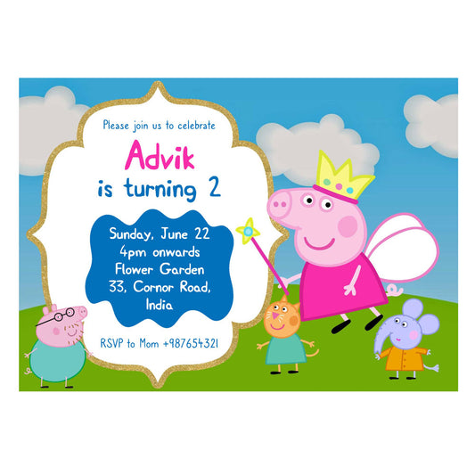 Peppa Pig Boy Theme Invite
