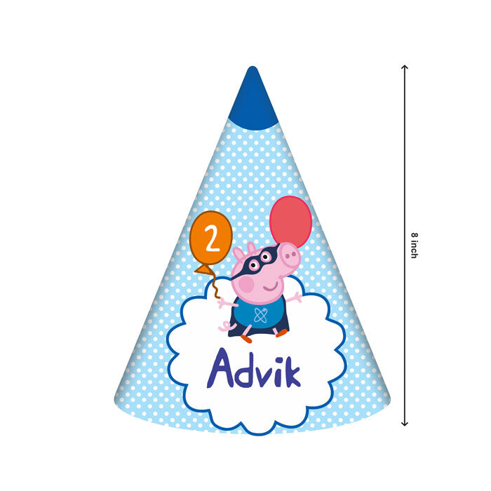 Peppa Pig Boy Theme Personalized Hat