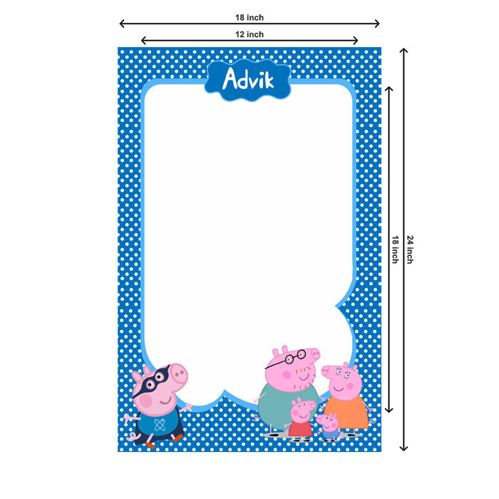 Peppa Pig Boy Theme Personalized Photobooth