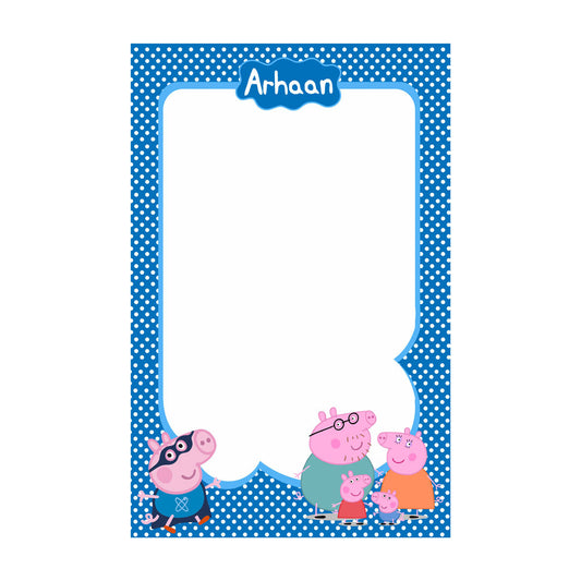Peppa Pig Boy Theme Personalized Photobooth