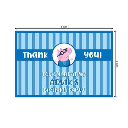 Peppa Pig Boy Theme Thank You Cards