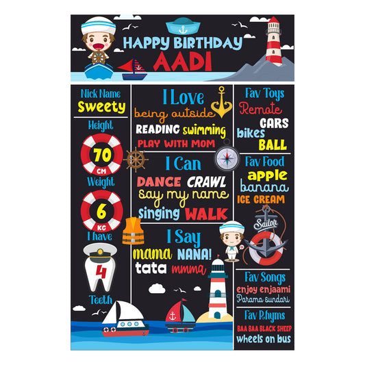 Sailor Theme Chalkboard