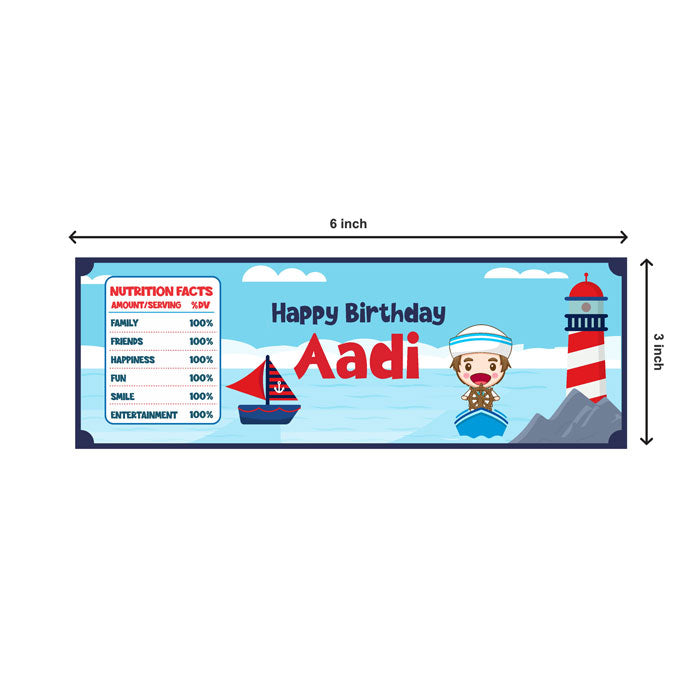 Sailor Theme Water Bottle Sticker
