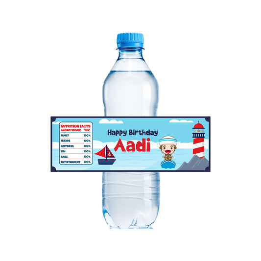 Sailor Theme Water Bottle Sticker
