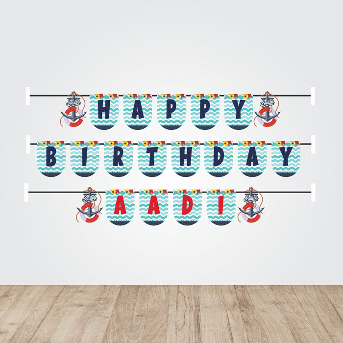Sailor Theme Personalized Bunting