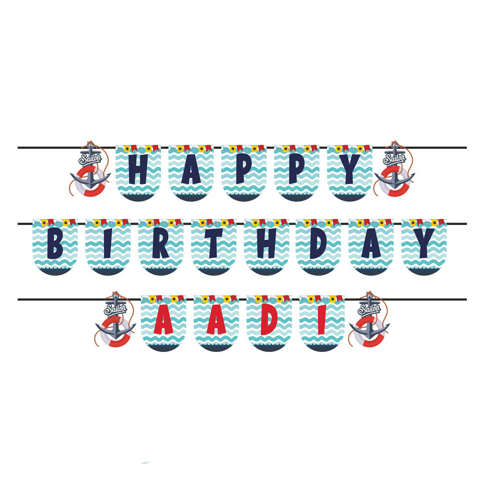Sailor Theme Personalized Bunting