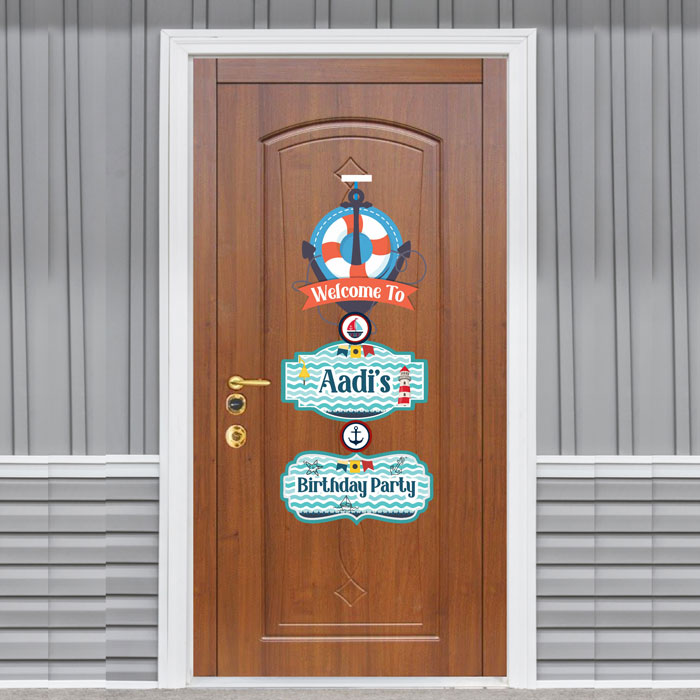 Sailor Theme Personalized Door Poster