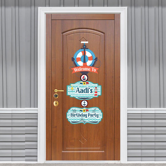 Sailor Theme Personalized Door Poster