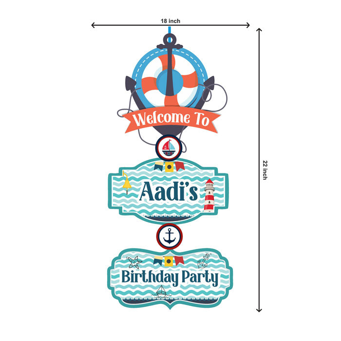 Sailor Theme Personalized Door Poster