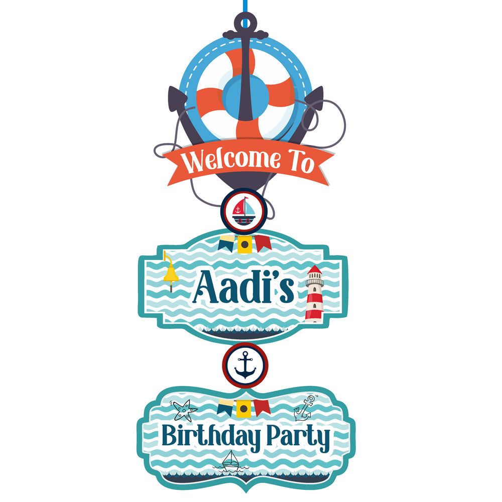 Sailor Theme Personalized Door Poster