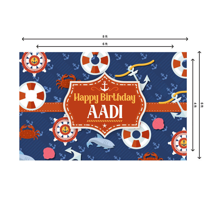 Sailor Theme Customized Backdrop