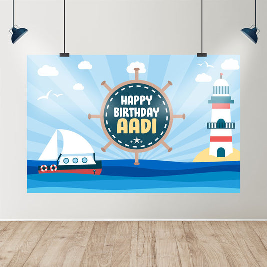 Sailor Theme Personalized Backdrop