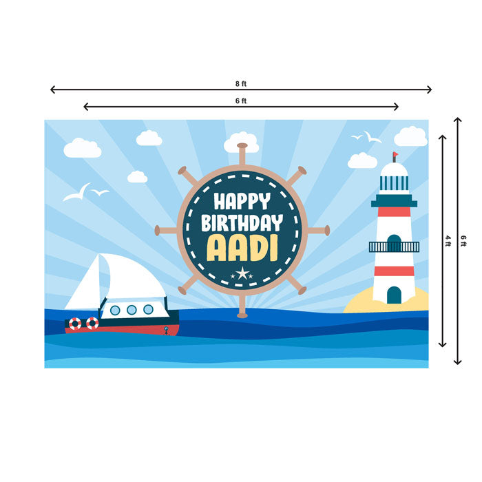 Sailor Theme Personalized Backdrop