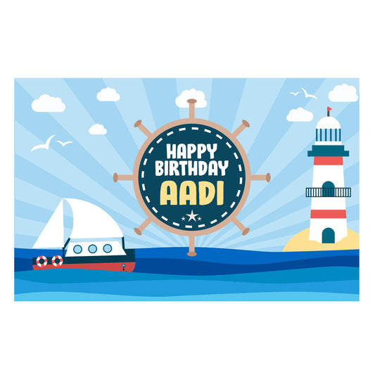 Sailor Theme Personalized Backdrop
