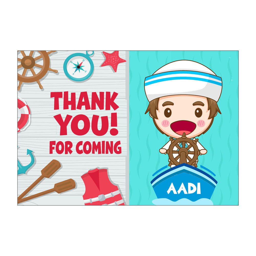 Sailor Theme Thank You Cards