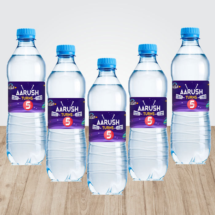 Space Theme Water Bottle Sticker