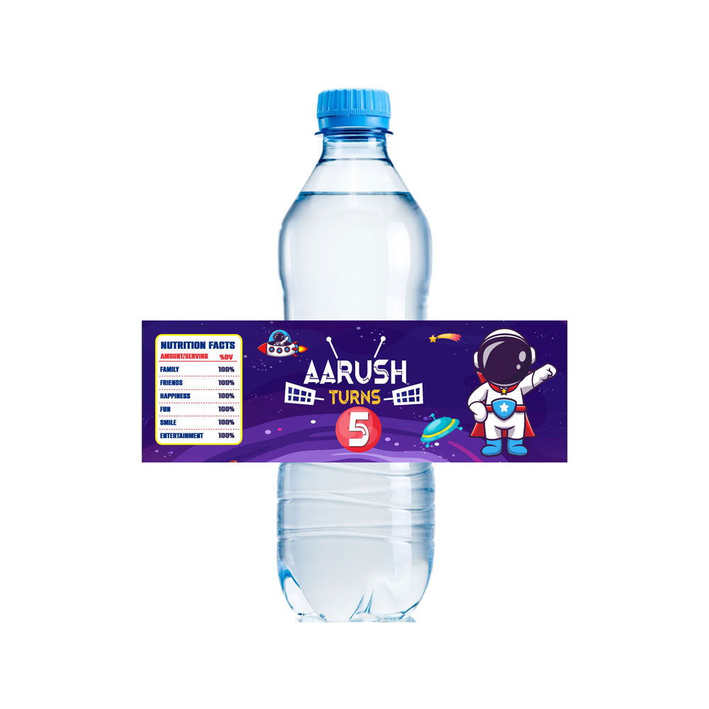 Space Theme Water Bottle Sticker