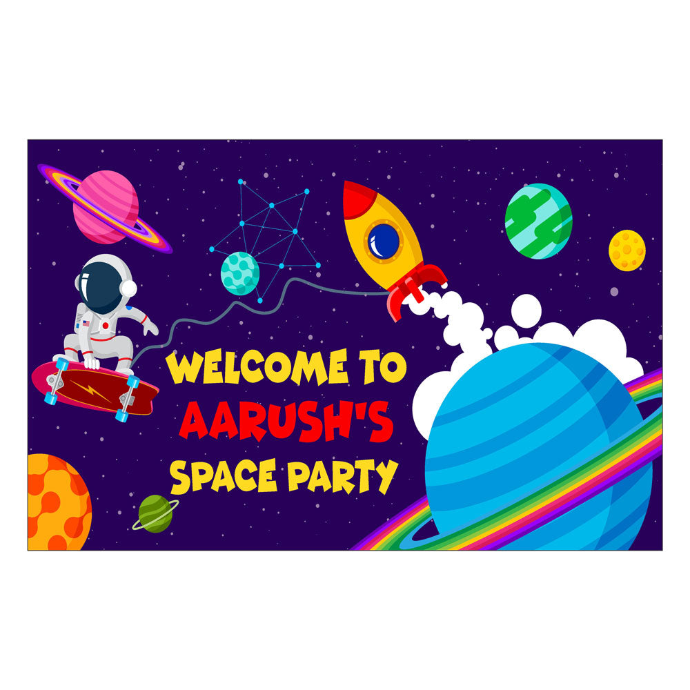 Space Theme Parsonalized Welcome Board