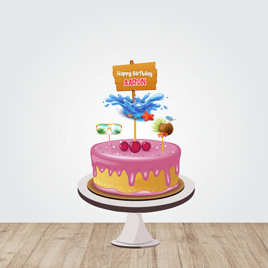 Summer Theme Customized Caketopper