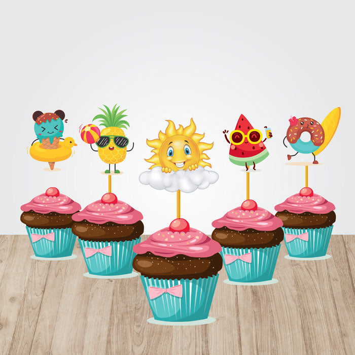Summer Theme Cupcake Topper