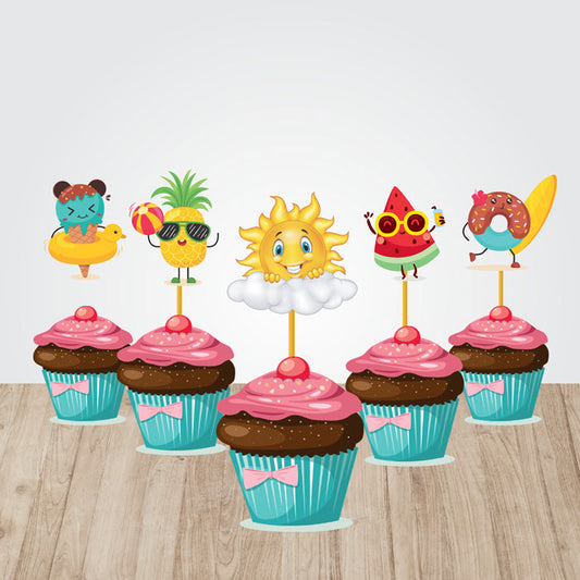 Summer Theme Cupcake Topper