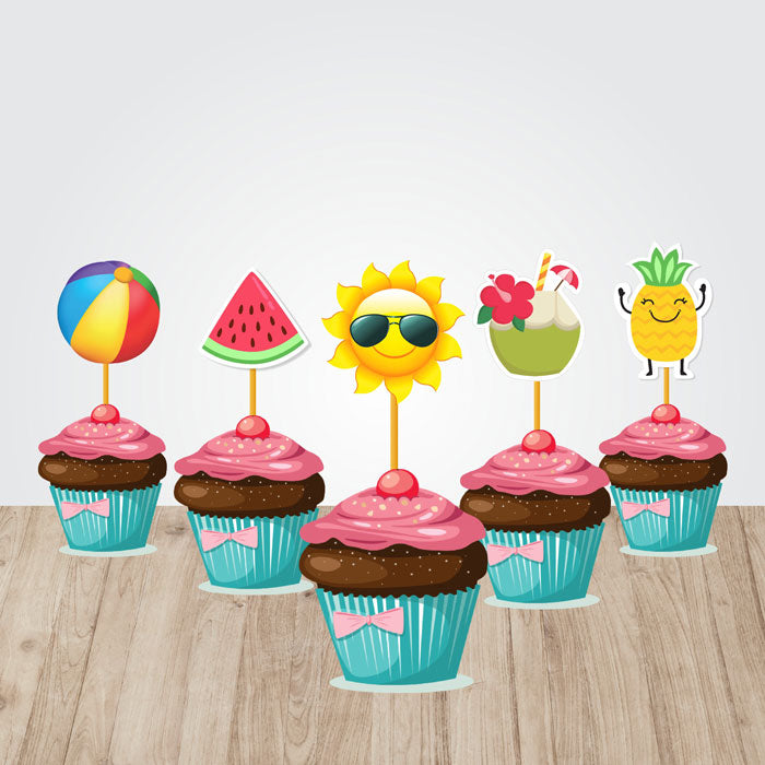 Summer Theme Classic Cupcake Topper