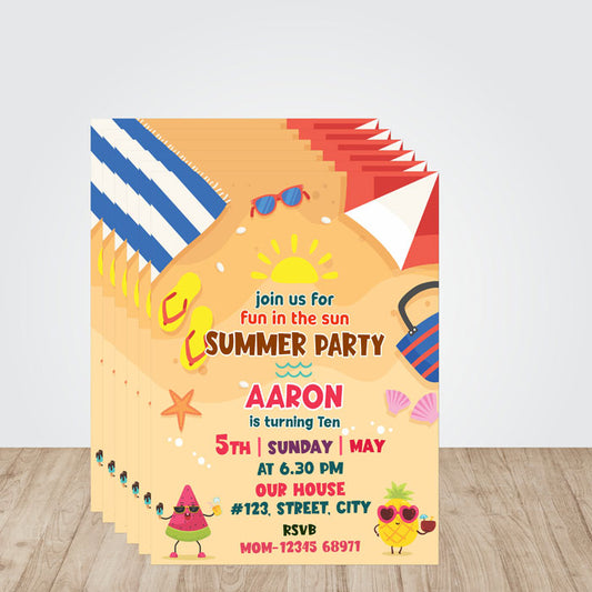 Summer Theme Invite