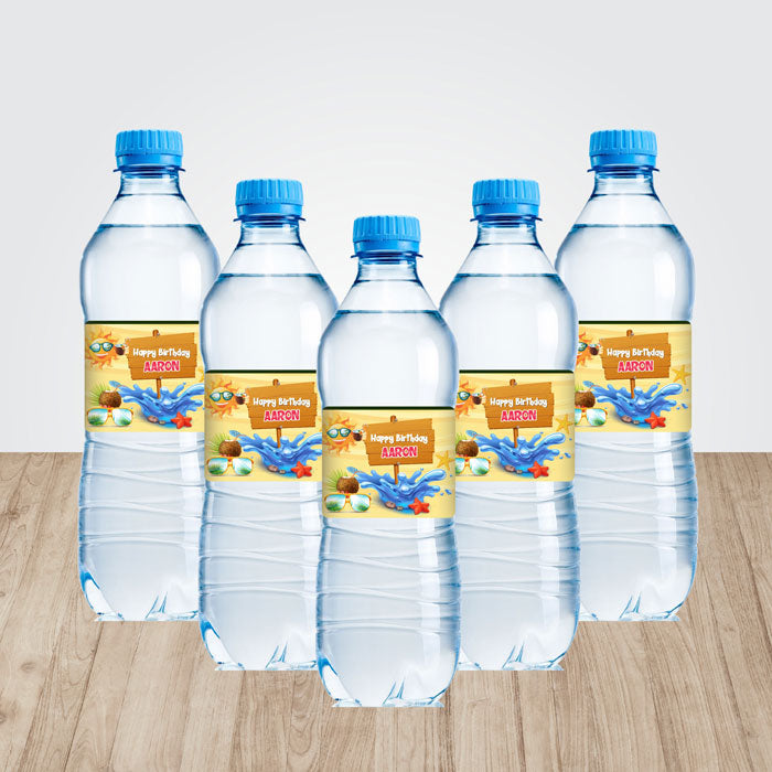 Summer Theme Water Bottle Sticker