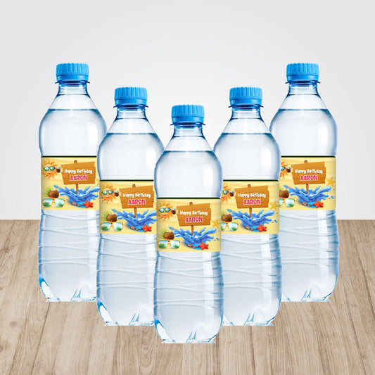 Summer Theme Water Bottle Sticker