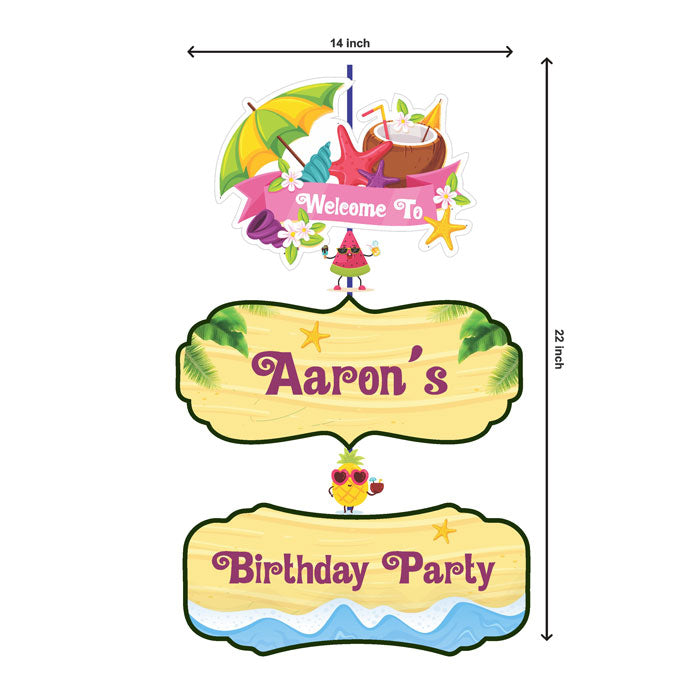 Summer Theme Personalized Door Poster