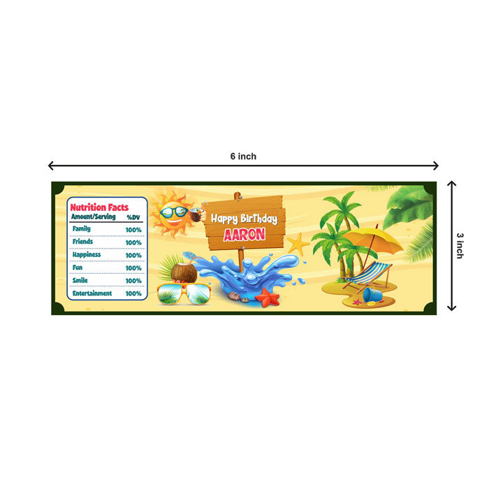 Summer Theme Water Bottle Sticker