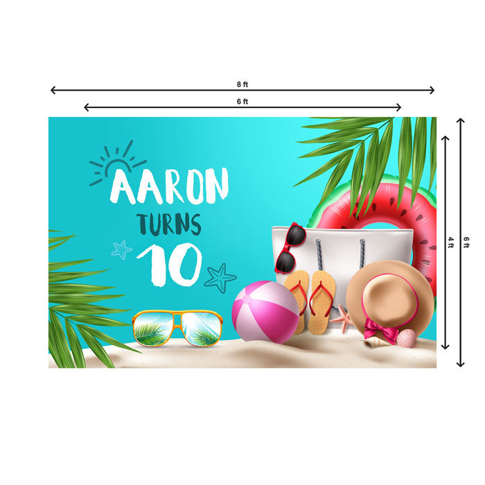 Summer Theme Personalized Backdrop