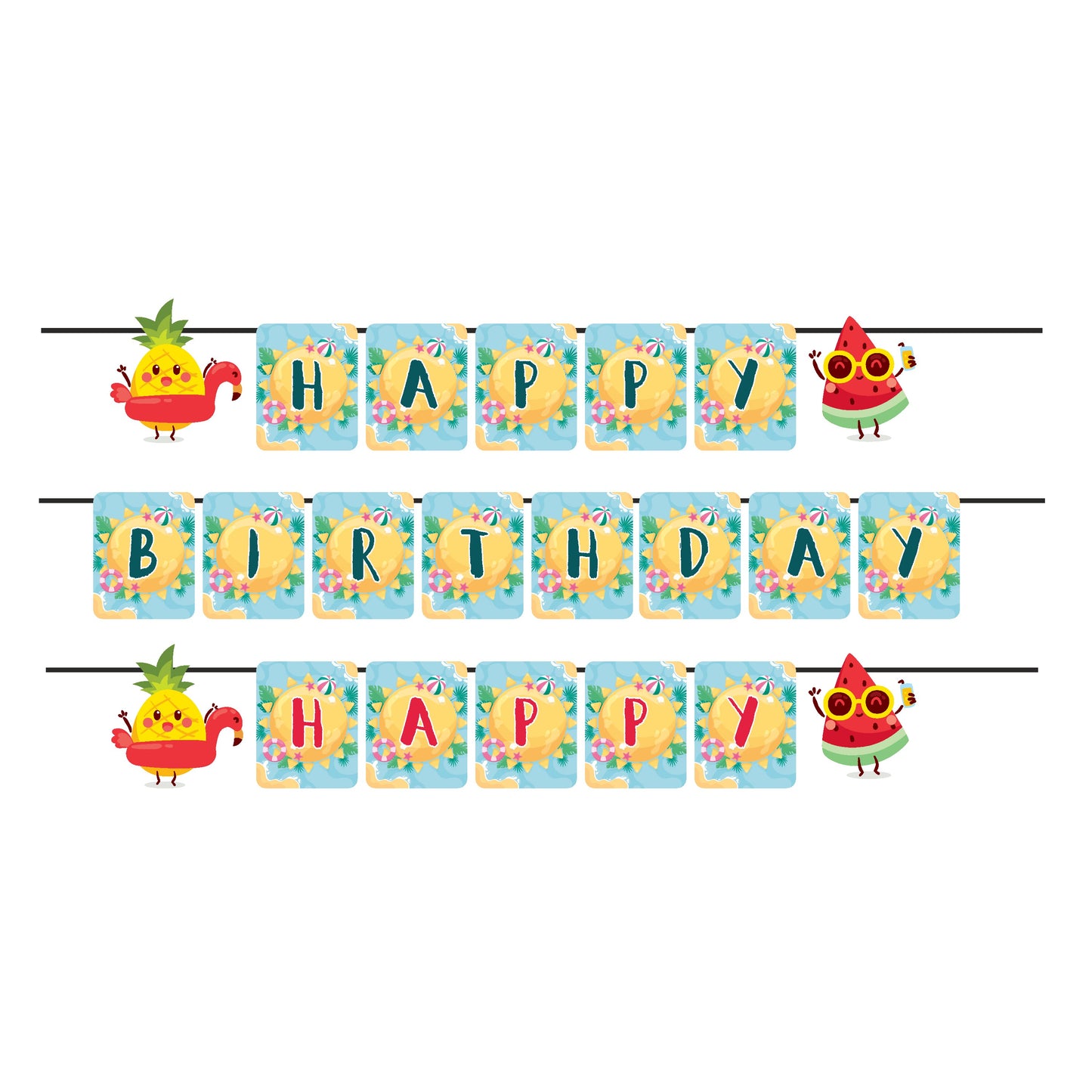Summer Theme Customized Bunting