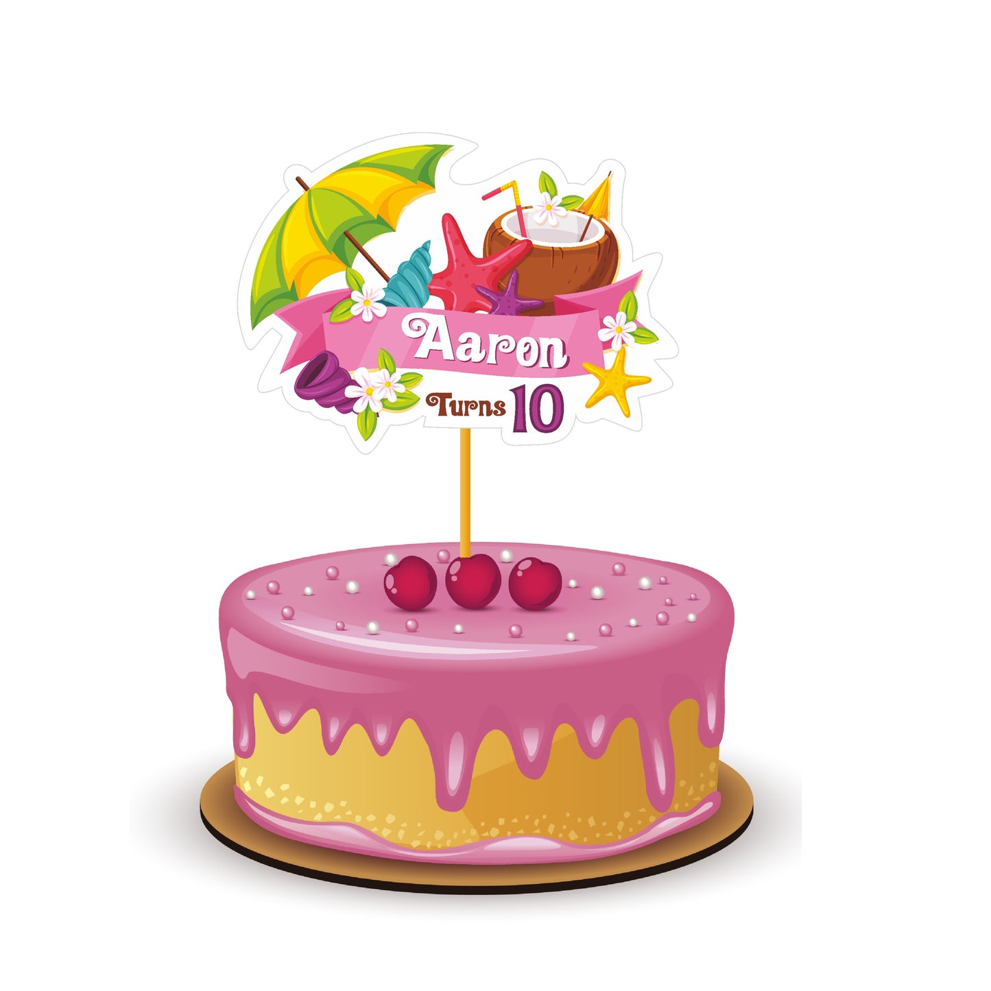 Summer Theme Caketopper