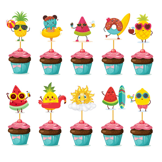 Summer Theme Cupcake Topper